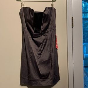 Purple and black sequin dress